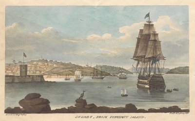 Sydney von Pinchgut Island von Augustus Earle